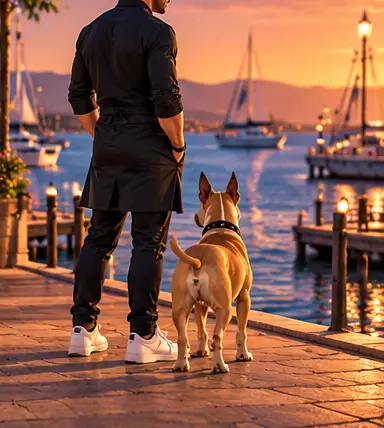 Dan and Jax on the waterfront